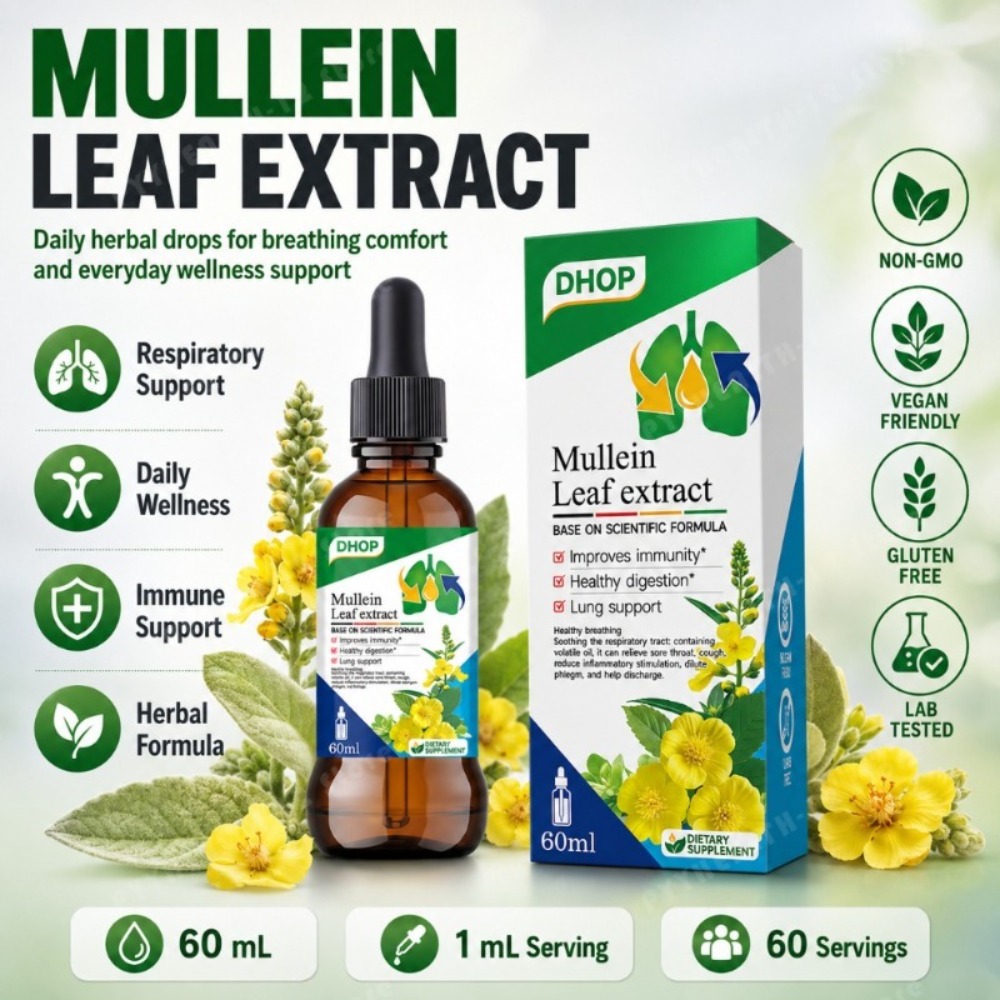 Herbal Wellness Supplement - Экстракт листьев коровяка в каплях, 60